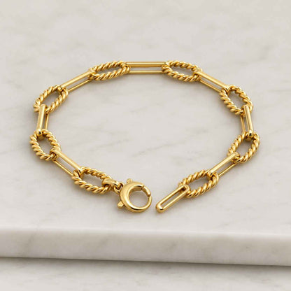 Vintage Chunky Gold Panther Bracelet Chain Link 1980s 1990s Costume Jewelry Statement Gift Everyday