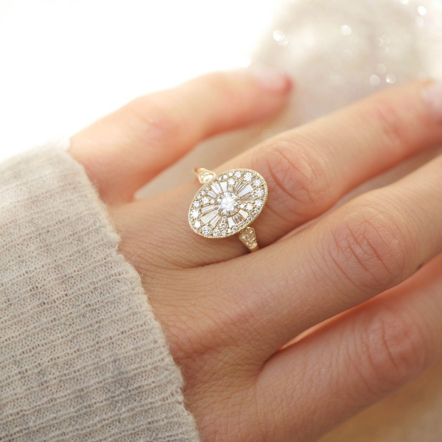 Vintage Diamond-Shaped Ring For Her