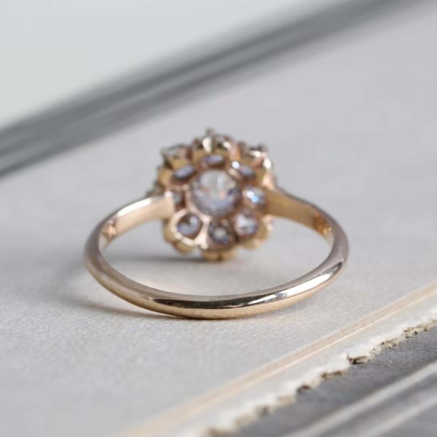 Vintage Diamond Flower Ring