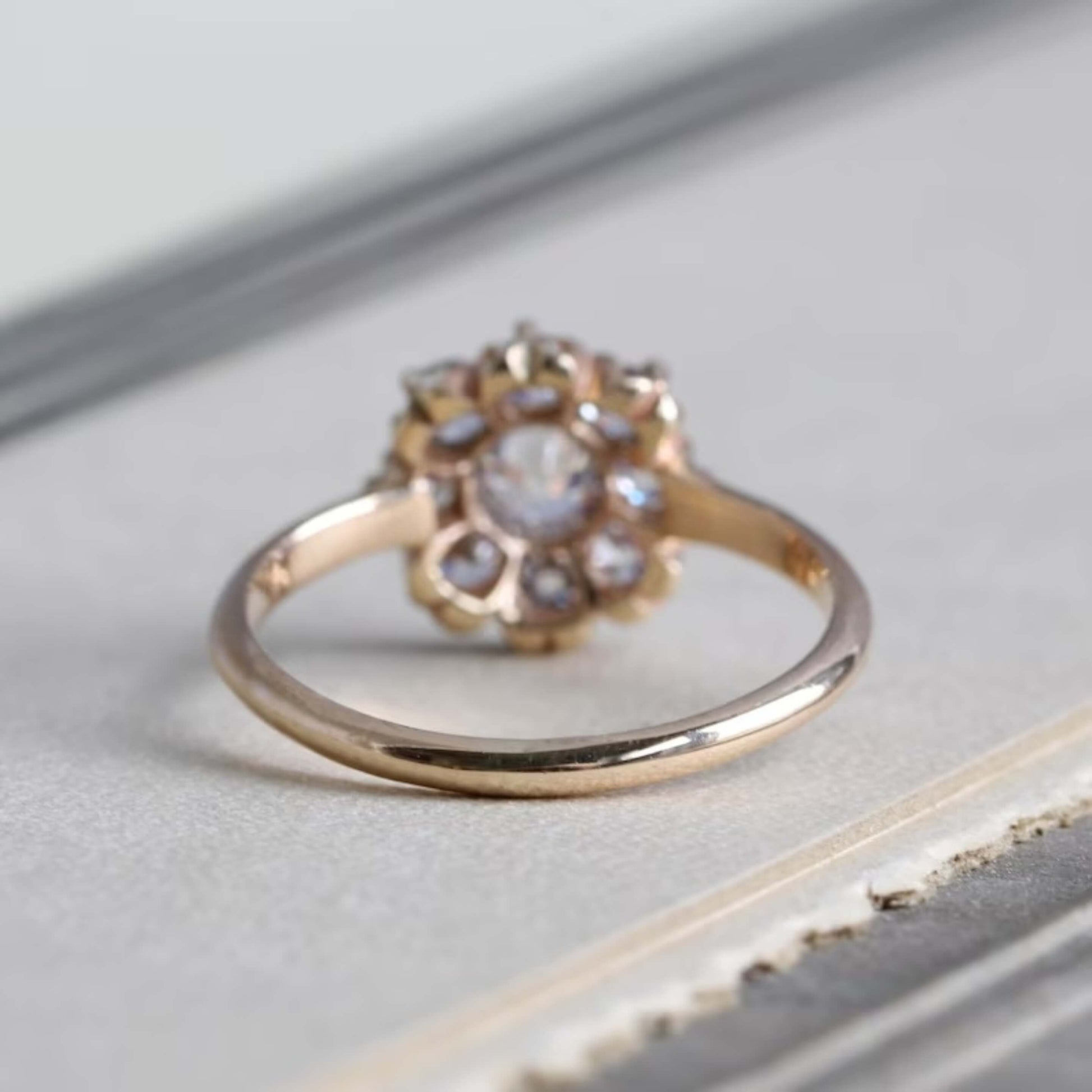 Vintage Diamond Flower Ring