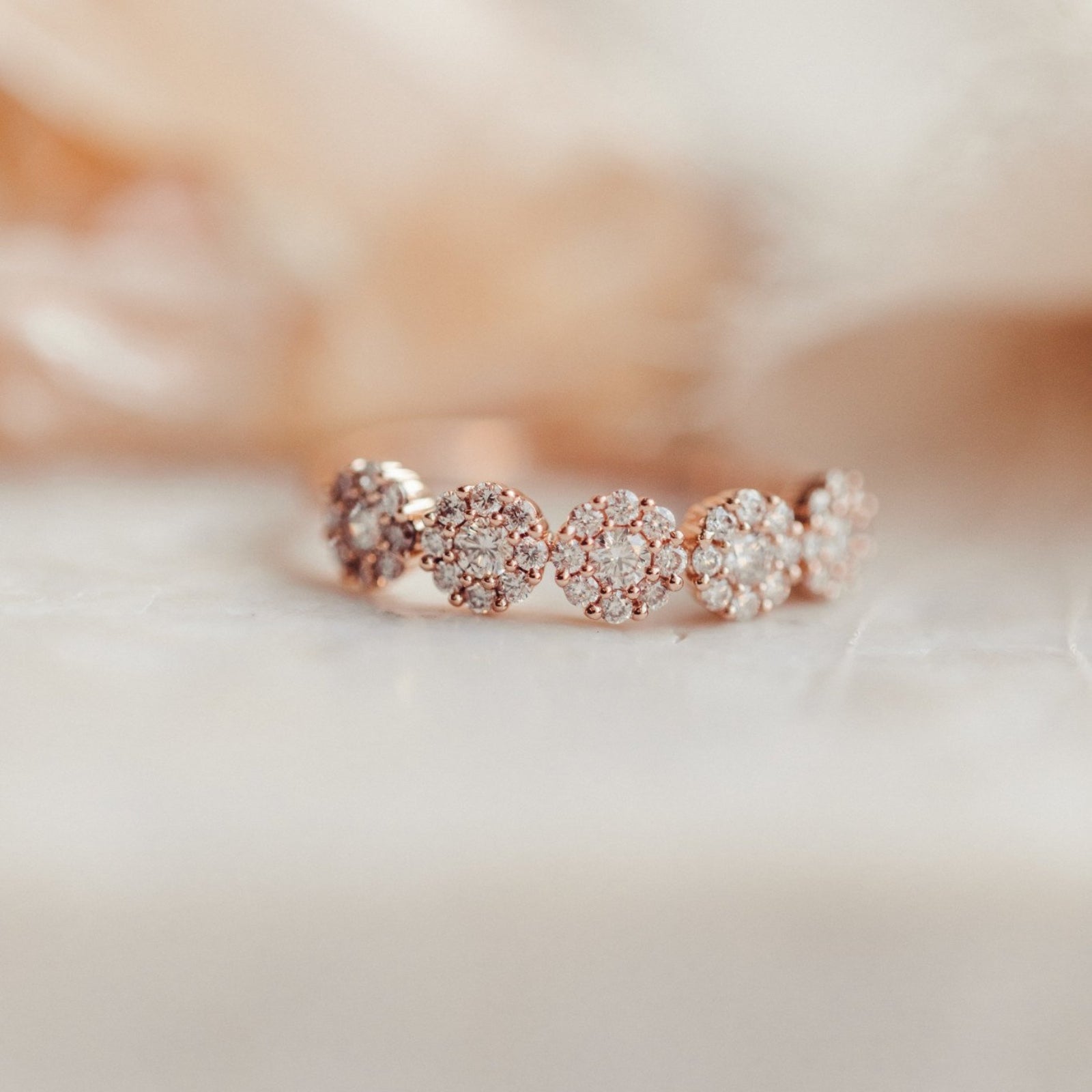 Vintage Diamond Ring, Moissanite Diamond Eternity Ring