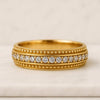Round Cut Lab Grown Diamond Milgrain Men's Wedding Band For Him