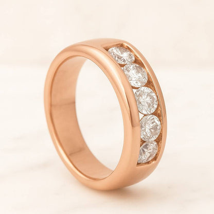 Vintage Five Stone Oval Moissanite Engagement Ring Yellow Gold Jewelry For Her Promise Ring Minimalist Ring, Anniversary Gift