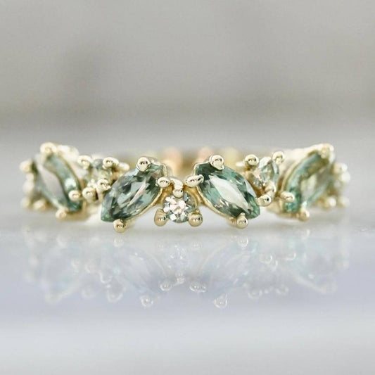  Vintage Half Eternity Bridal Band