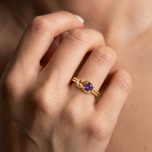 Vintage Hexagon cut Amethyst Engagement Ring, 14k White Gold Leaf Twisted Wedding Gift, February Birthstone
