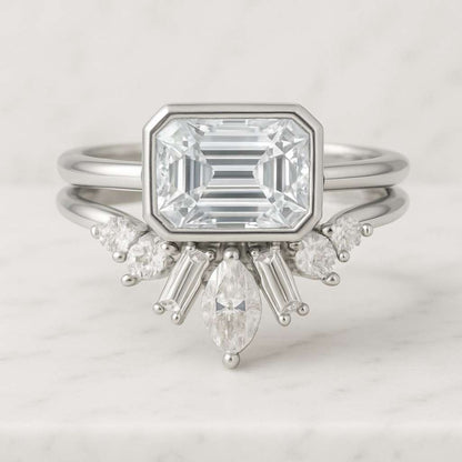 Vintage Hidden Pave Moissanite Basket Set Ring 3CT Oval Cut Moissanite Engagement Ring Oval Diamond Hidden Halo Ring