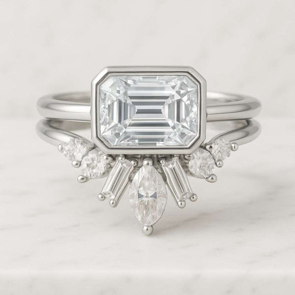 Vintage Hidden Pave Moissanite Basket Set Ring 3CT Oval Cut Moissanite Engagement Ring Oval Diamond Hidden Halo Ring