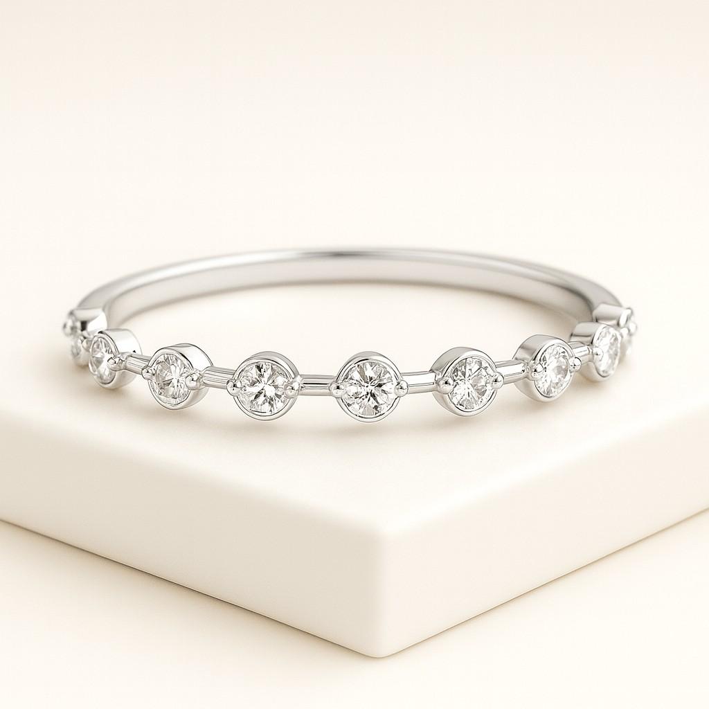 Vintage Inspired 1ct Simulated Diamond Claw Wedding Anniversary Band Rings