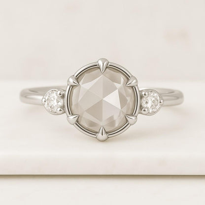 Vintage Kite Cut Moissanite Engagement Ring Set, Unique 14k Rose Gold Six Prong Marquise Cut Diamond Ring For Women, Bridal Wedding Ring Set
