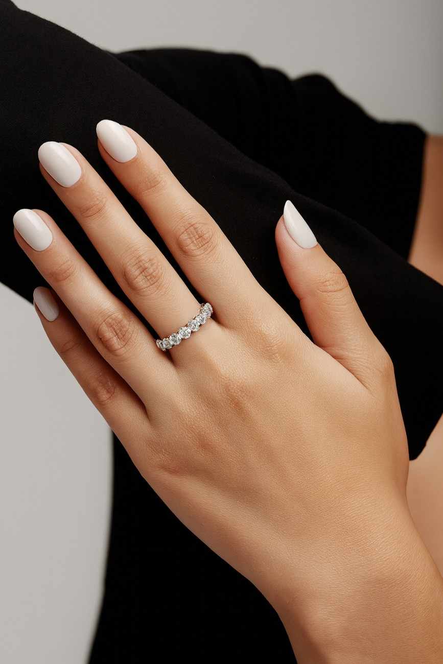 Vintage Marquise Cut Moissanite Engagement Ring Women's Diamond Wedding Ring with Side Stone Delicate 14k Solid Gold Diamond Promise Ring
