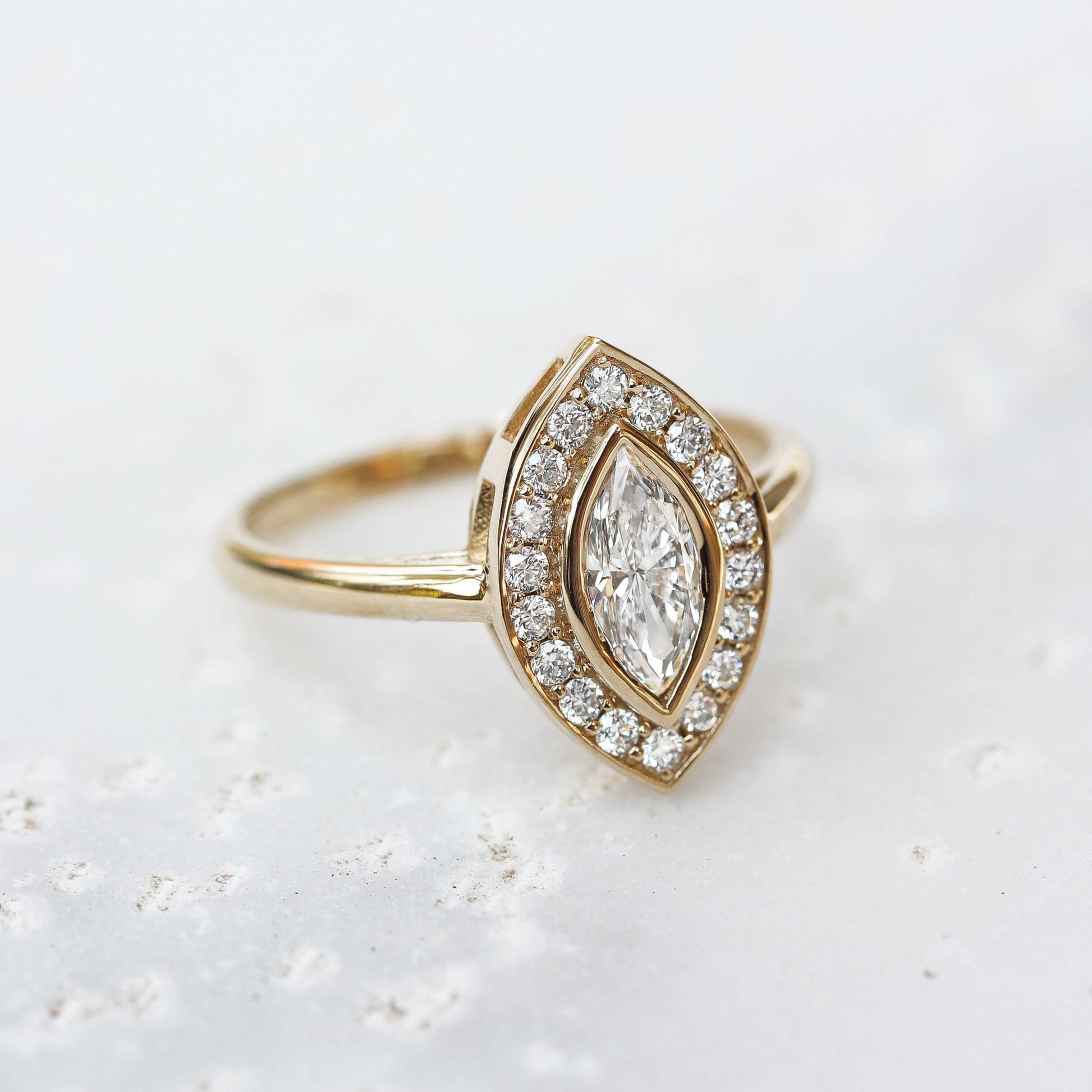 Vintage Moissanite Engagement Ring, Unique Rose Gold Anniversary Ring