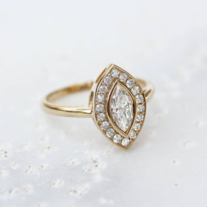 Vintage Moissanite Engagement Ring, Unique Rose Gold Anniversary Ring