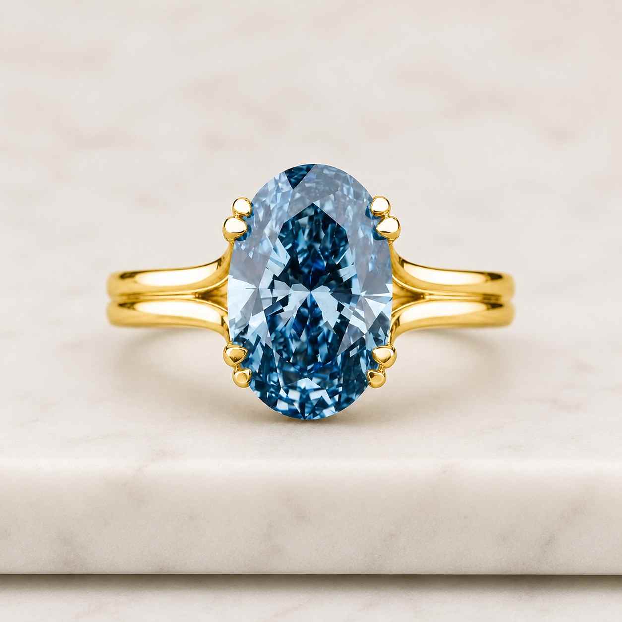 vintage natural london blue topaz bridal ring unique cvd diamond solid gold wedding ring oval cut blue gemstone engagement ring for women
