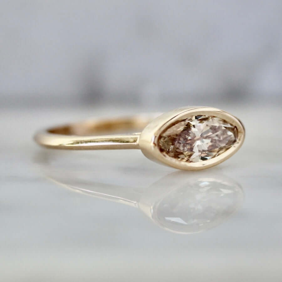 Vintage Old Mine Oval Cut Engagement Ring