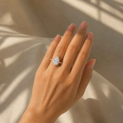 Vintage Pink Gemstone Ring, Oval Diamond Halo Wedding Ring, Oval Bezel Cut Lab Diamond Ring, 14K Gold Wide Cigar Band Ring 
