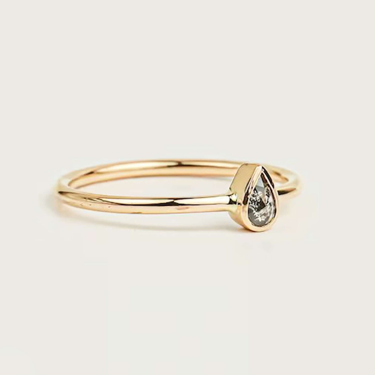 Vintage salt and pepper diamond engagement ring