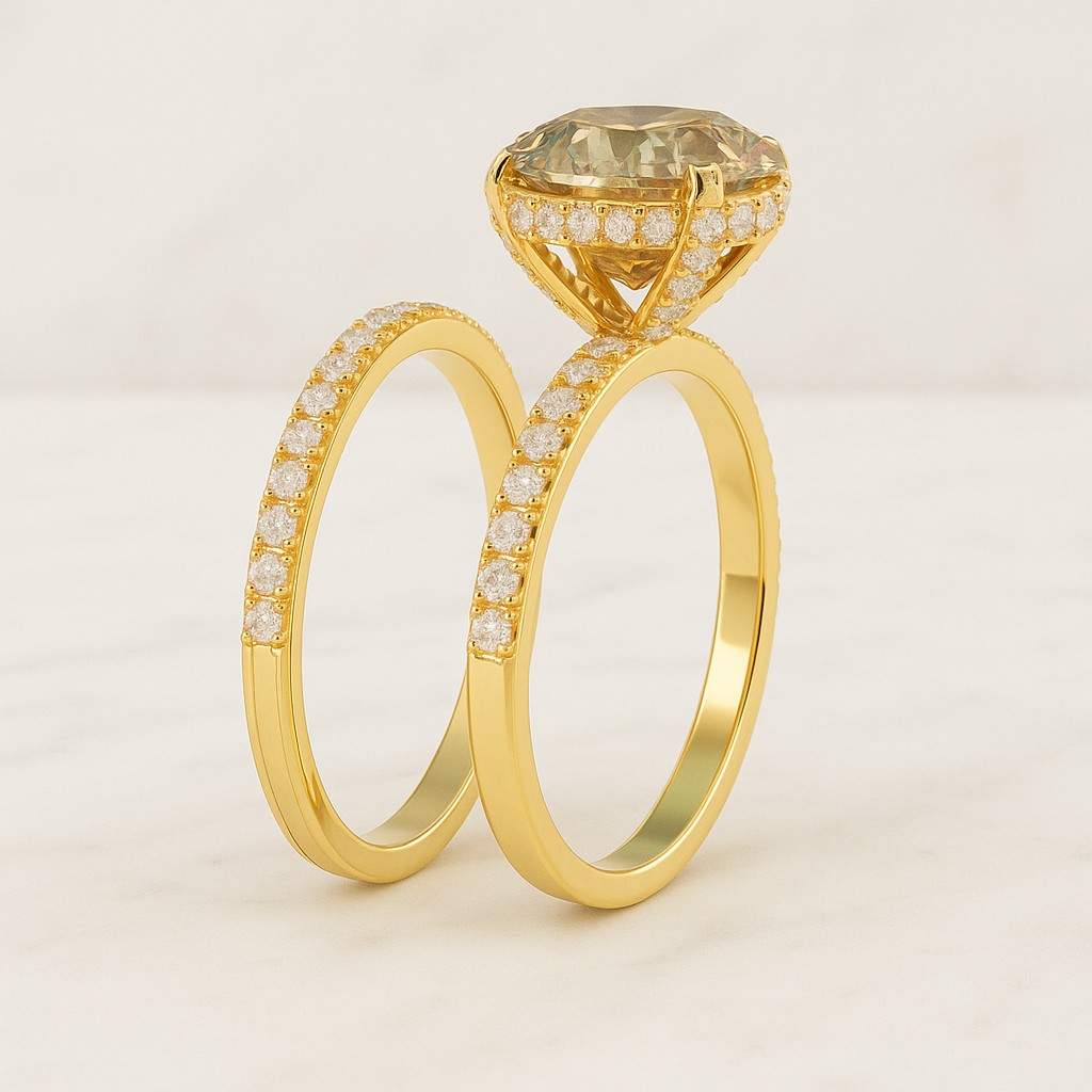 Vivid Yellow Cushion Cut IGI Certified Lab Diamond Engagement Ring  Halo Lab Grown Diamond Ring Elongated Cushion Cut Lab Grown Diamond Ring