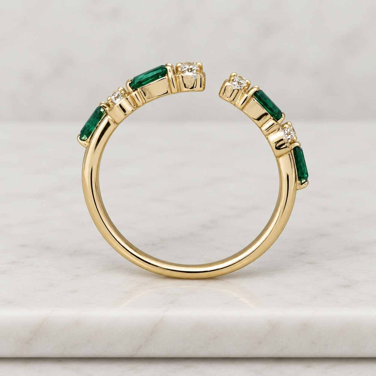 w alphabet lab grown diamond ring with solitaire in yellow gold

