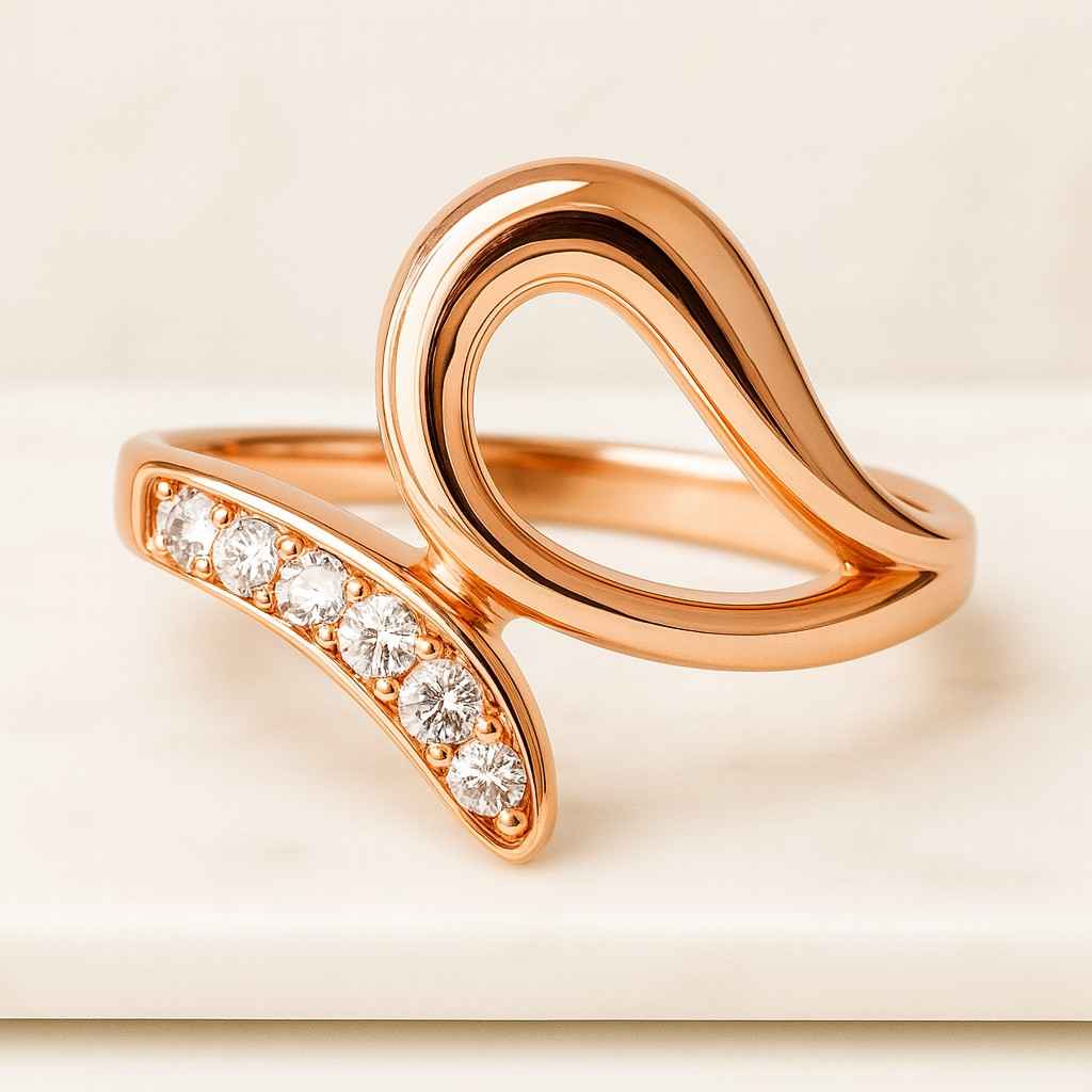 Round Cut Colorless Moissanite Engagement Band Curved Two Row Band Round Stackable Half Eternity Band