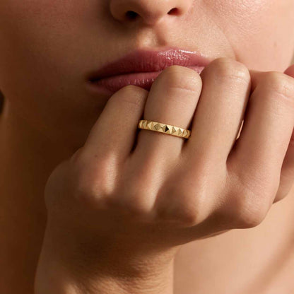 Thin Hexagon Wedding Band, 9Κ 14K 18Κ Gold Ring, Rose Gold Wedding Band, Gold Hexagon Ring, Women Wedding Band, Wedding Date, Geometric Ring
