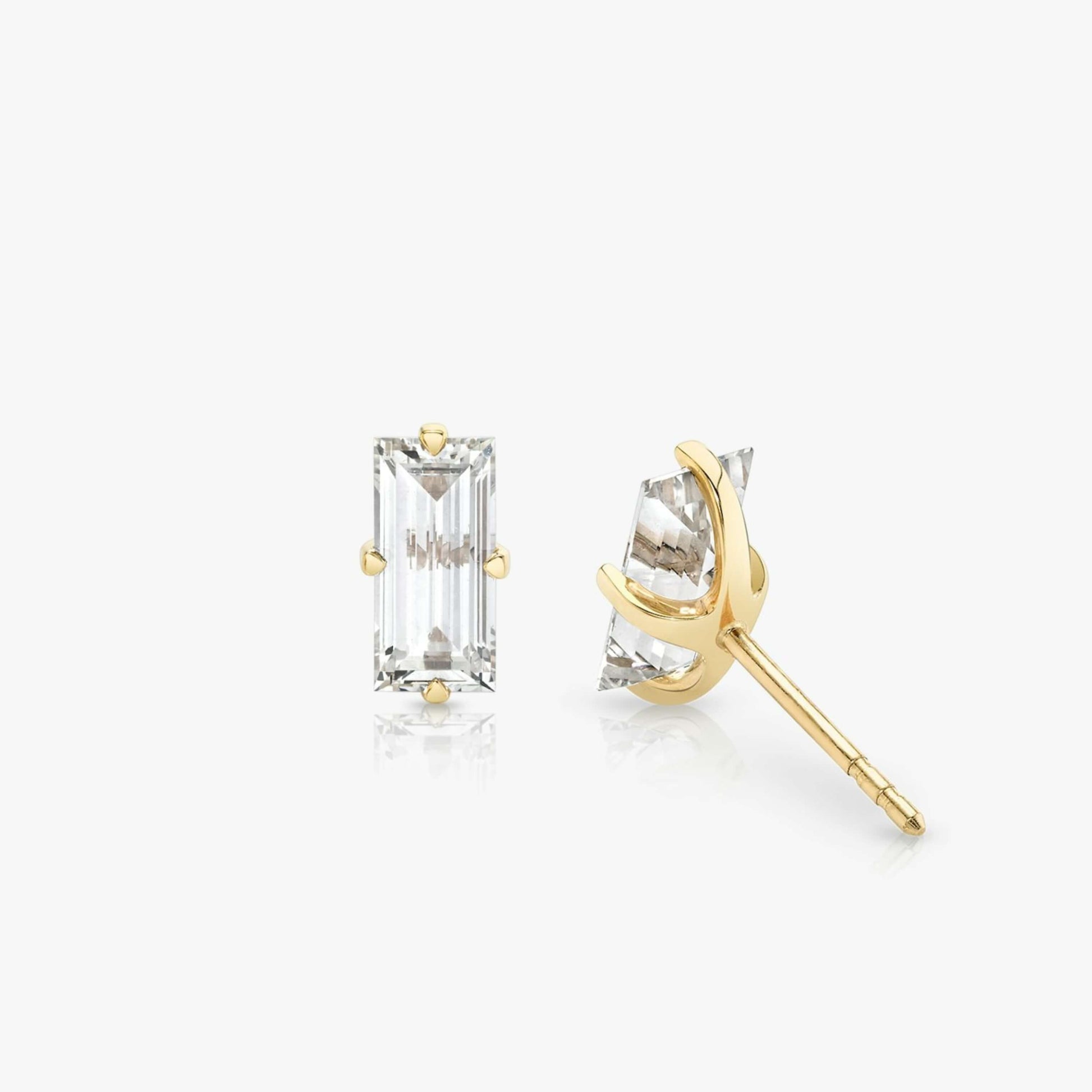 Wedding Earrings, White Gold Earrings