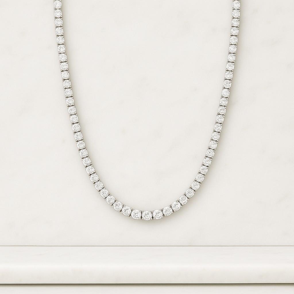 Wedding Necklace Bridal Necklace Gift for Her Layering Necklace CZ Tennis