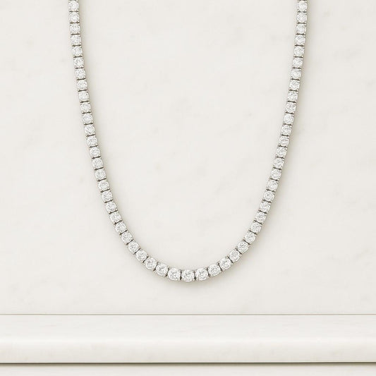 Wedding Necklace Bridal Necklace Gift for Her Layering Necklace CZ Tennis