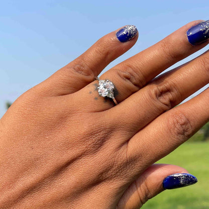 Wedding Ring For Women Trilogy Ring For Her Anniversary Gift Ring