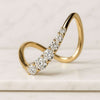 14K Solid Yellow Gold Curved Wedding Ring
