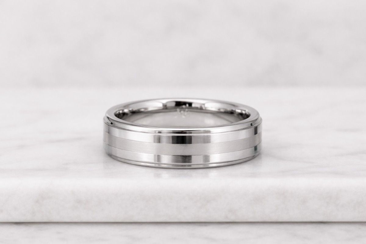 wedding band unisex silver ring