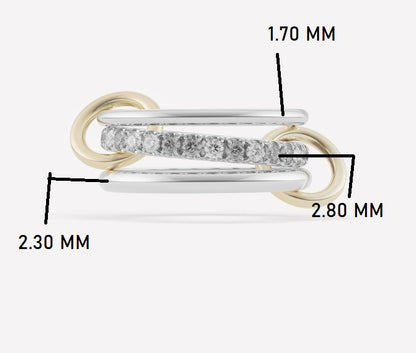 14k Gold Lab Grown Diamond Connector Ring Custom Order For Stephanie brik