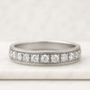 Half Eternity Round Cut Lab Grown Diamond Engagement  Ring