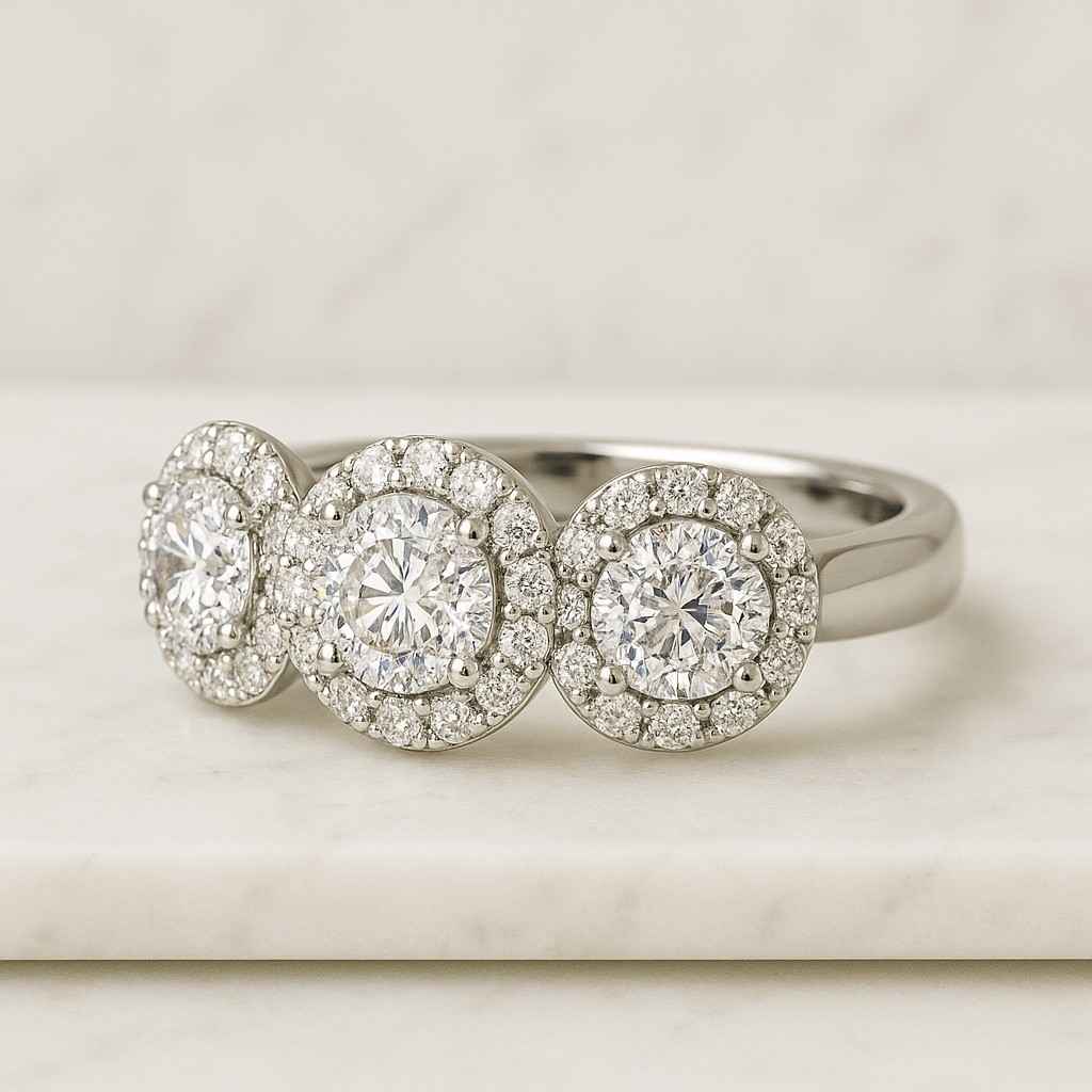 White Round Cut Diamond Full Eternity Designer Band For Her Custom Order in Silver Gold with Moissanite Lab Grown Diamond