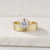 Round Cut Lab Grown Diamond Gold Stacking Ring