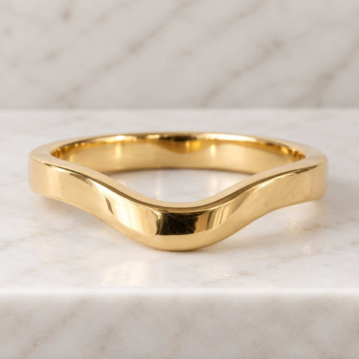 wishbone ring, 14k solid gold chevron wedding band, curved v shaped ring for women, dainty stacking band, gift for her
