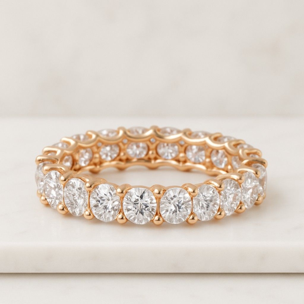 Round Diamond Wedding Band for Women 4 mm Round Lab Grown Diamonds Matching Band for Engagement Ring Wedding Gift Band Stackable Band