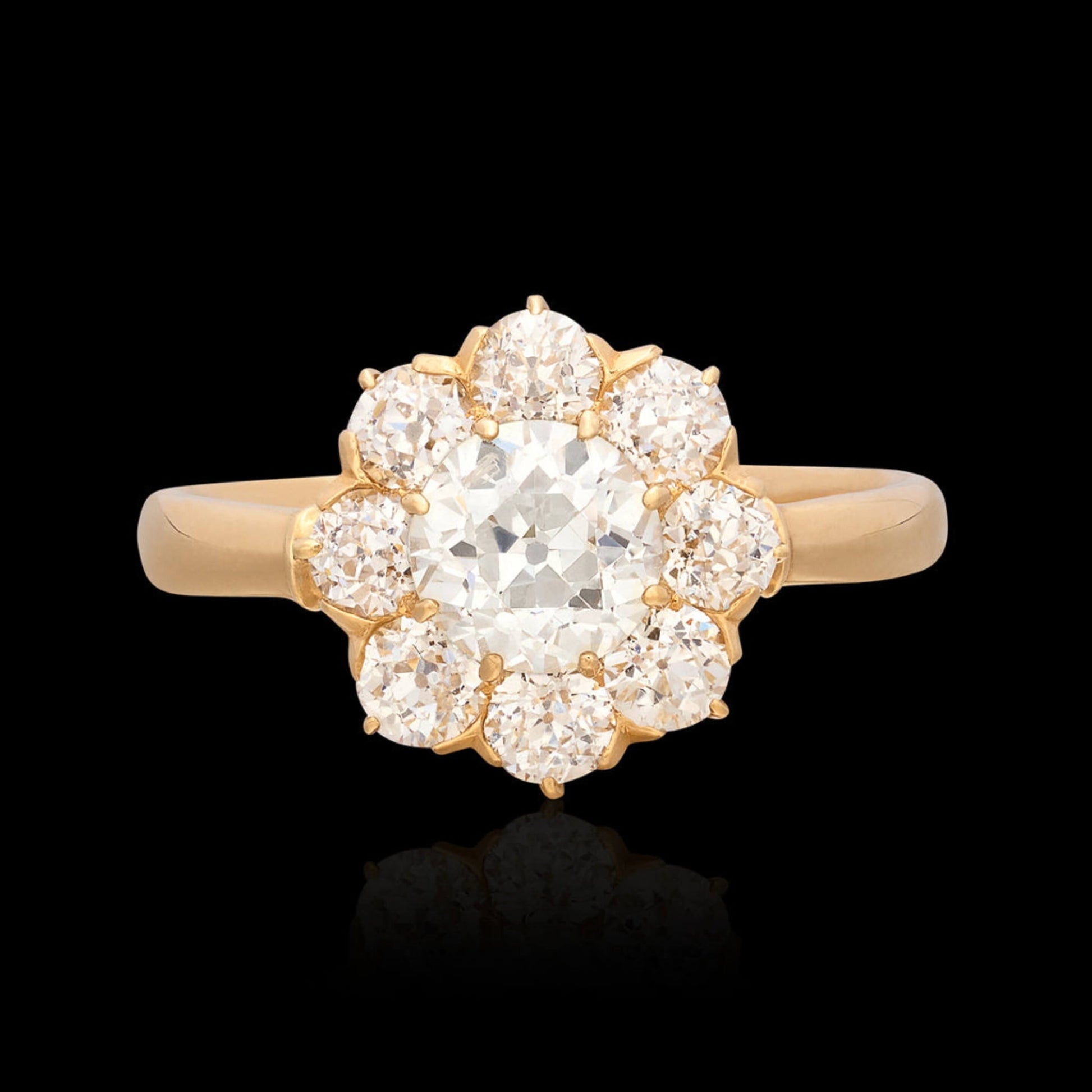 Women's Gold Ring, Floral Design, Fine Jewelry