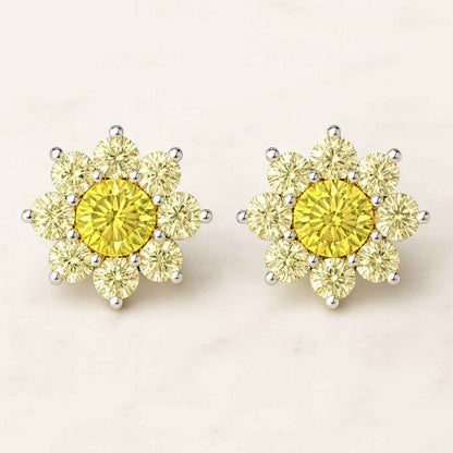 Womens Earrings Blue Diamond Earrings  Diamond Earrings