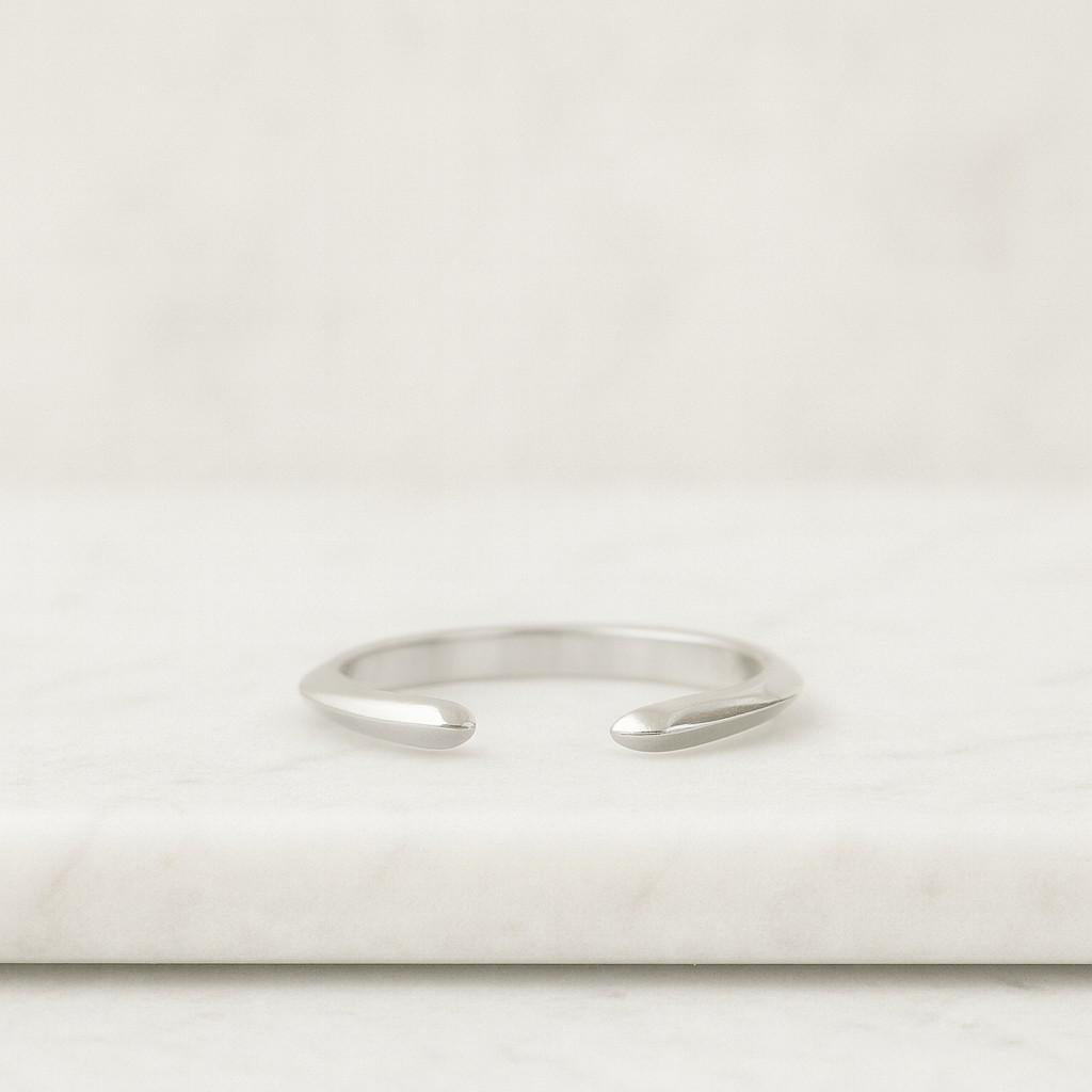 Womens Cuff Stacking Ring Pave Minimalist Open Anniversary Ring Gift