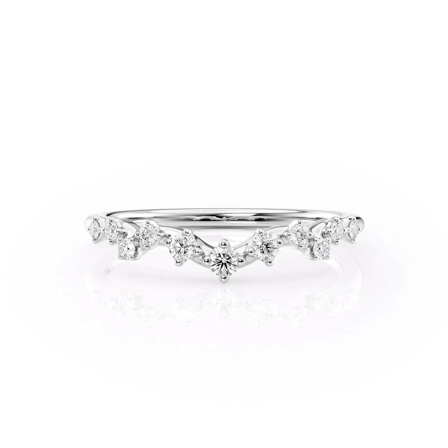 womens solid gold stackable ring
