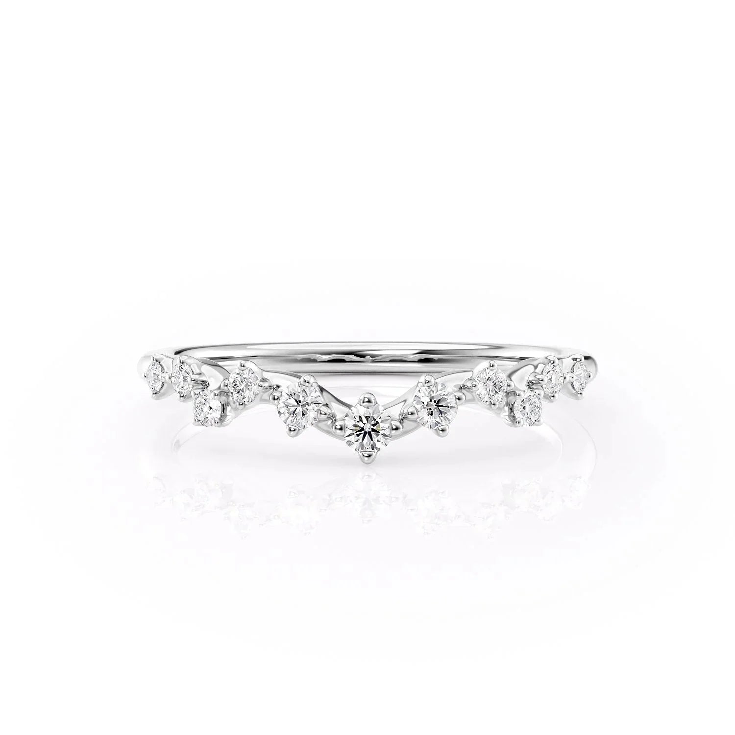 Womens Solid Gold Stackable Ring