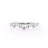Round Cut Moissanite Diamond Curved Wedding Band