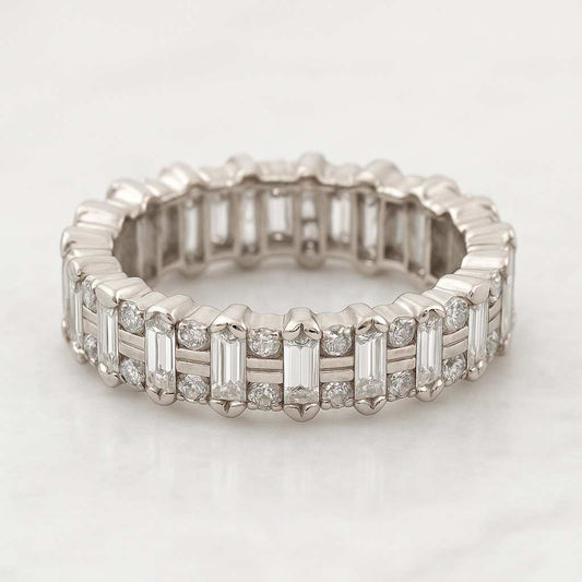 X Shape Cross Band Micro Pave Cocktail Band Overlap Bridal Band For Women