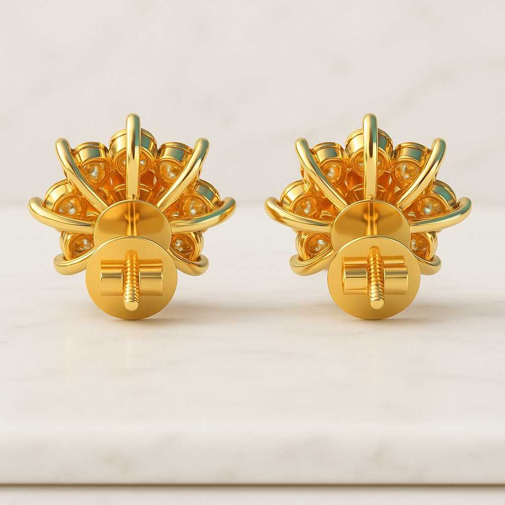 Yellow Pear Cut Lab Grown Diamond Halo Earrings Cluster Set Dangle Drop Earrings