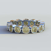 Yellow Cushion Cut Diamond Engagement Ring