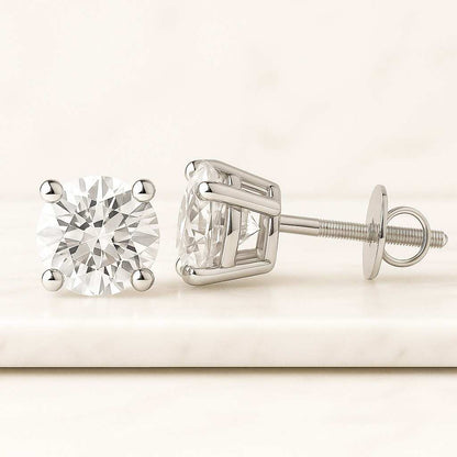 Yellow Emerald-Cut Lab-Grown Diamond Halo Stud Earrings