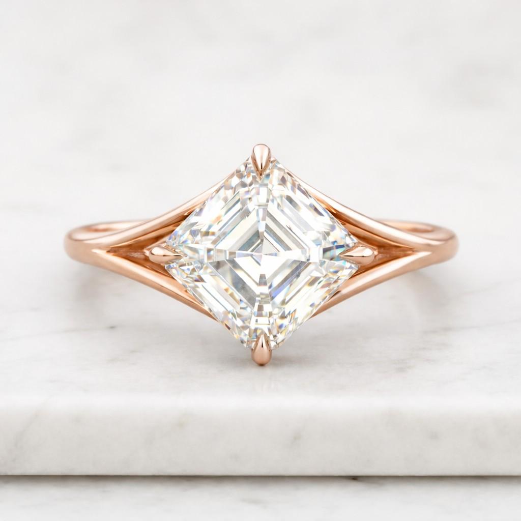 Yellow Gold Split Shank Ring
