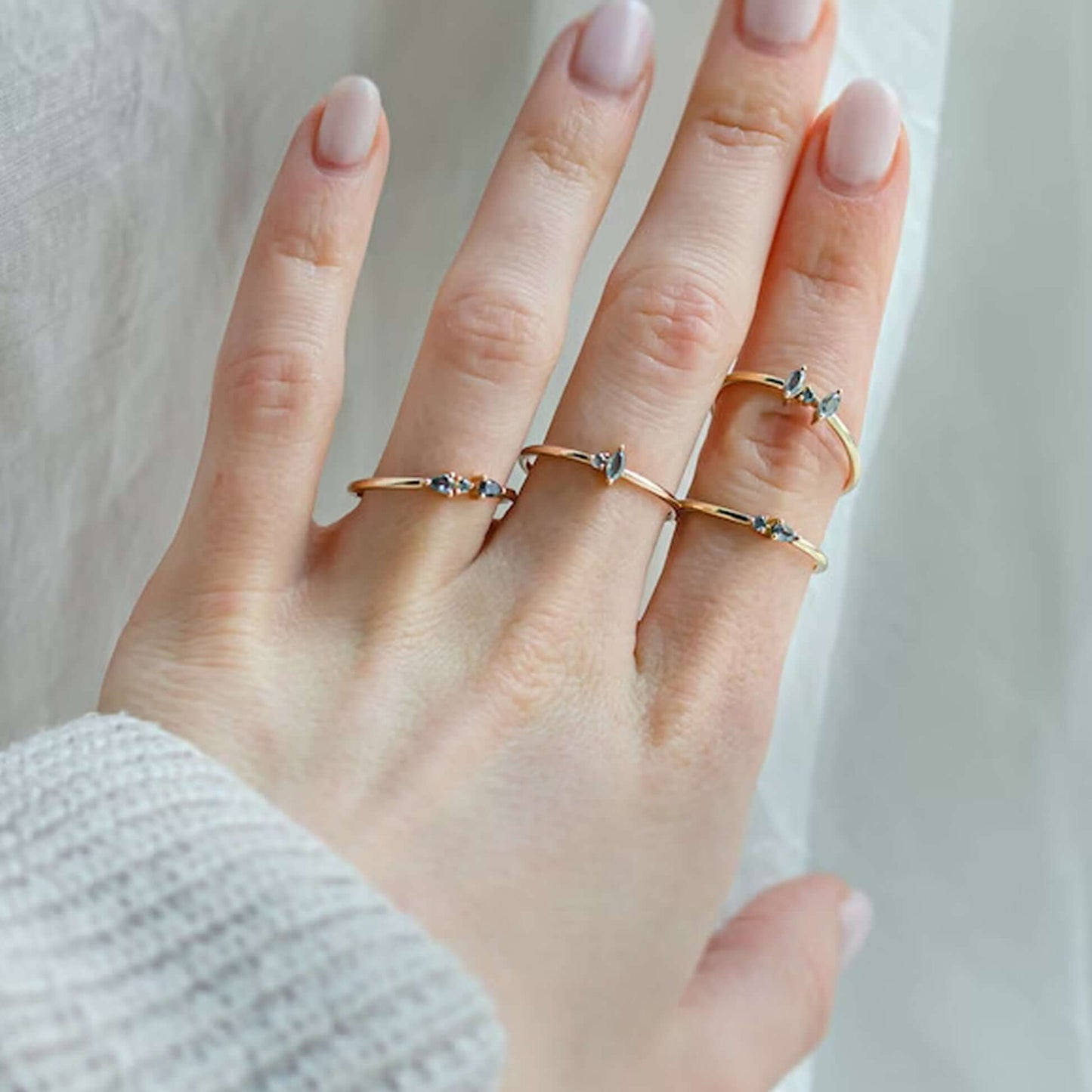 Yellow Salt And Pepper Diamond Ring