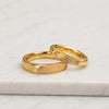 Gold Fingerprint Couple Bands Set