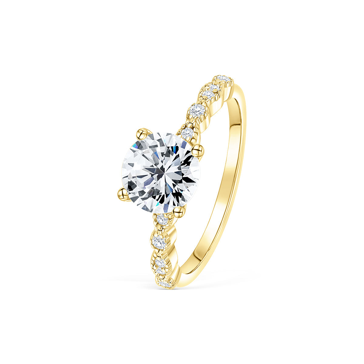 Your Favorite Round Cut Prong Set Half Eternity Diamond Ring